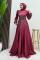 Alina Tesettür Abiye Bordo